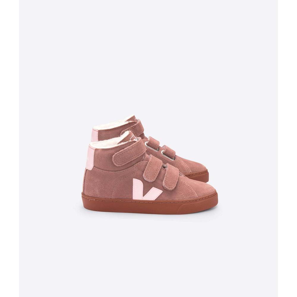 παπουτσια παιδικα Veja ESPLAR MID FURED SUEDE ροζ | GR 759ILH